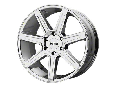 KMC Revert PVD Chrome Wheel; 22x9.5; 38mm Offset (20-24 Jeep Gladiator JT)