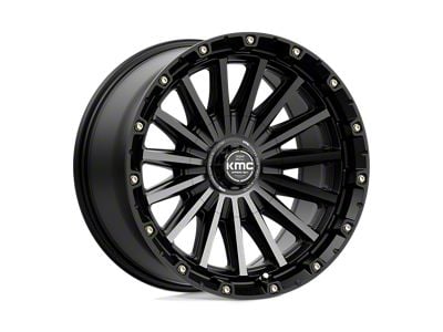 KMC Signal Satin Black with Gray Tint Wheel; 17x9; 0mm Offset (20-24 Jeep Gladiator JT)