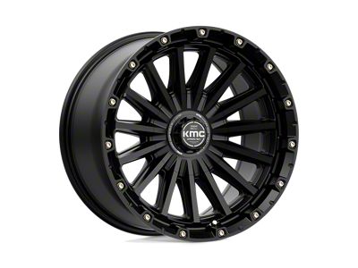 KMC Signal Satin Black Wheel; 17x9; 0mm Offset (20-24 Jeep Gladiator JT)