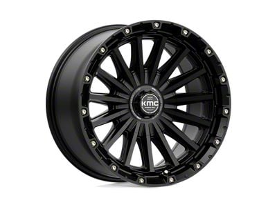 KMC Signal Satin Black Wheel; 17x9; 18mm Offset (20-24 Jeep Gladiator JT)