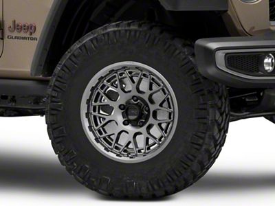 KMC Technic Anthracite Wheel; 17x8.5; 0mm Offset (20-24 Jeep Gladiator JT)