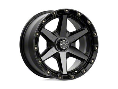 KMC Tempo Satin Black with Gray Tint Wheel; 17x9; 0mm Offset (20-24 Jeep Gladiator JT)