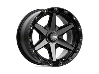 KMC Tempo Satin Black with Gray Tint Wheel; 20x9 (20-24 Jeep Gladiator JT)