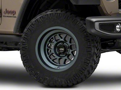 KMC Terra Metallic Blue Wheel; 17x8.5; 0mm Offset (20-24 Jeep Gladiator JT)