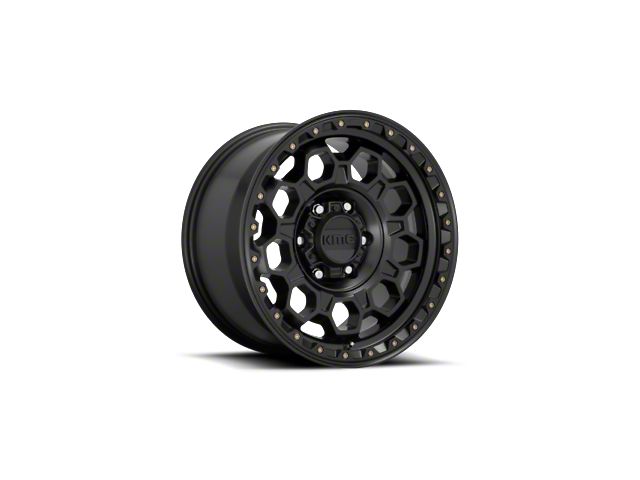 KMC Trek Satin Black Wheel; 17x9 (20-24 Jeep Gladiator JT)