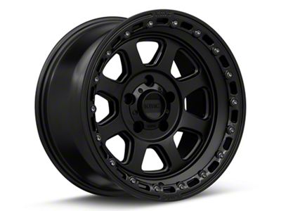 KMC Chase Satin Black with Gloss Black Lip Wheel; 17x9; 0mm Offset (05-10 Jeep Grand Cherokee WK, Excluding SRT8)