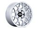 KMC Hatchet Gloss Silver with Machined Face Wheel; 17x8.5; -10mm Offset (99-04 Jeep Grand Cherokee WJ)