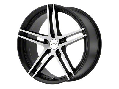 KMC Monophonic Satin Black Brushed Wheel; 18x8.5; 35mm Offset (93-98 Jeep Grand Cherokee ZJ)