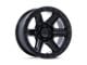 KMC Outrun Matte Black with Gloss Black Lip Wheel; 17x8.5; -10mm Offset (99-04 Jeep Grand Cherokee WJ)