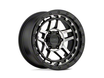 KMC Recon Satin Black Machined Wheel; 18x8.5; 0mm Offset (05-10 Jeep Grand Cherokee WK)