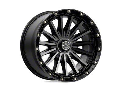 KMC Signal Satin Black with Gray Tint Wheel; 20x9; 0mm Offset (05-10 Jeep Grand Cherokee WK)