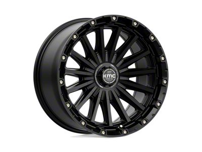 KMC Signal Satin Black Wheel; 17x9; -12mm Offset (99-04 Jeep Grand Cherokee WJ)