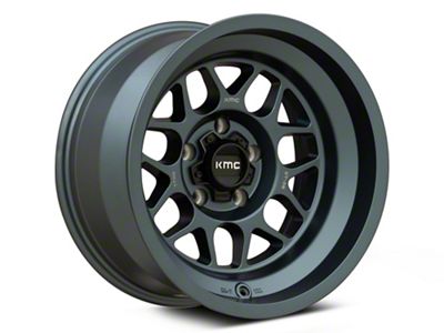 KMC Terra Metallic Blue Wheel; 17x8.5; 0mm Offset (05-10 Jeep Grand Cherokee WK, Excluding SRT8)