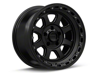 KMC Chase Satin Black with Gloss Black Lip Wheel; 20x9; 18mm Offset (99-04 Jeep Grand Cherokee WJ)