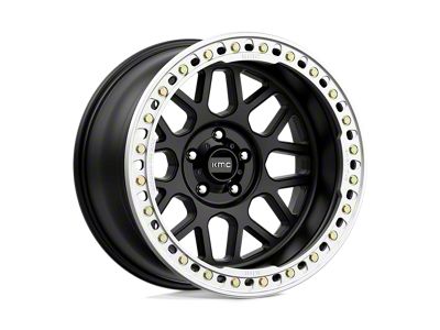 KMC Grenade Crawl Beadlock Satin Black Wheel; 20x10; -48mm Offset (99-04 Jeep Grand Cherokee WJ)