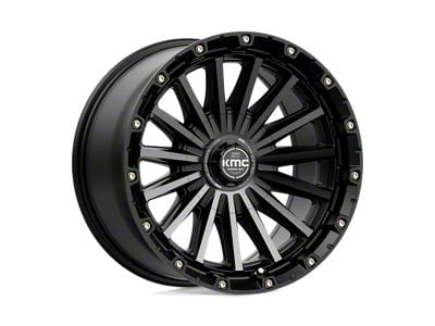 KMC Signal Satin Black with Gray Tint Wheel; 20x9; 18mm Offset (99-04 Jeep Grand Cherokee WJ)