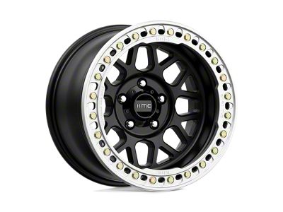 KMC Grenade Crawl Beadlock Satin Black Wheel; 18x9; -24mm Offset (05-10 Jeep Grand Cherokee WK)