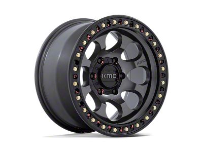 KMC Riot SBL Anthracite with Satin Black Lip Wheel; 18x9; 18mm Offset (05-10 Jeep Grand Cherokee WK)