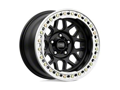 KMC Grenade Crawl Beadlock Satin Black Wheel; 18x9; 10mm Offset (11-21 Jeep Grand Cherokee WK2)