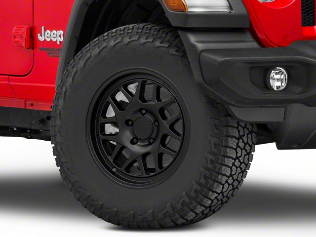 KMC Bully Ol Satin Black Wheel; 17x8.5 (18-24 Jeep Wrangler JL)