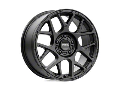 KMC Bully Satin Black Wheel; 17x8 (97-06 Jeep Wrangler TJ)