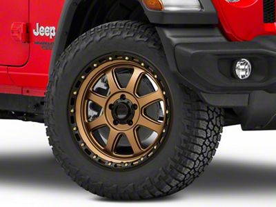 KMC Chase Matte Bronze with Black Lip Wheel; 20x9; 0mm Offset (18-24 Jeep Wrangler JL)