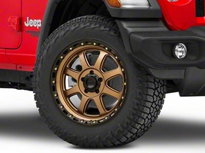 KMC Chase Matte Bronze with Black Lip Wheel; 20x9; 18mm Offset (18-24 Jeep Wrangler JL)