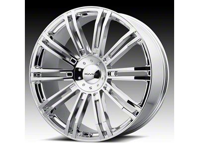 KMC D2 Chrome Wheel; 22x9.5 (97-06 Jeep Wrangler TJ)