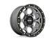 KMC Dirty Harry Satin Gray with Black Lip Wheel; 18x8.5; 18mm Offset (18-24 Jeep Wrangler JL)