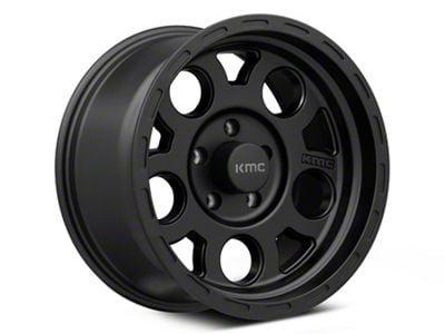 KMC Enduro Matte Black Wheel; 15x9; -12mm Offset (87-95 Jeep Wrangler YJ)