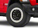 KMC Grenade Crawl Beadlock Satin Black Wheel; 17x8.5; 0mm Offset (18-24 Jeep Wrangler JL)