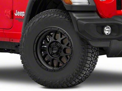 KMC Grenade Off-Road Matte Black Wheel; 17x8.5 (18-24 Jeep Wrangler JL)