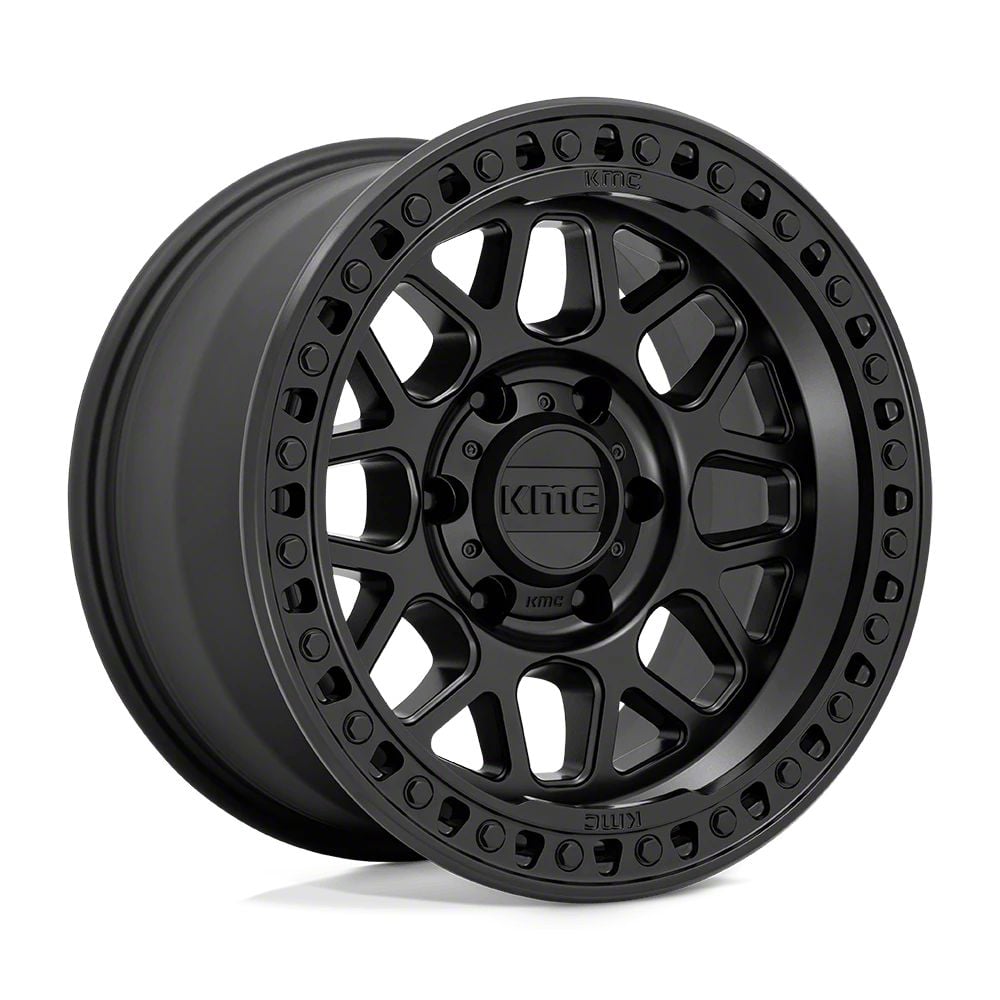 KMC Jeep Wrangler GRS Satin Black Wheel; 18x9; -12mm Offset ...