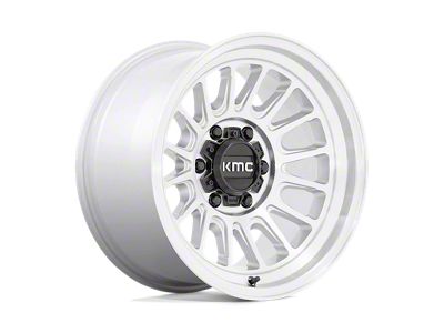 KMC Impact OL Silver Machined Wheel; 17x8.5; 0mm Offset (18-24 Jeep Wrangler JL)