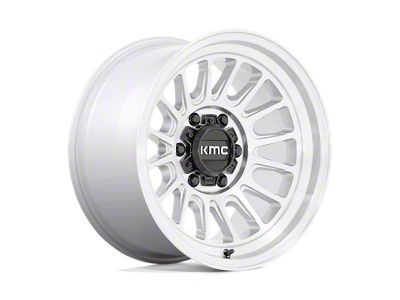 KMC Impact OL Silver Machined Wheel; 17x9 (18-24 Jeep Wrangler JL)