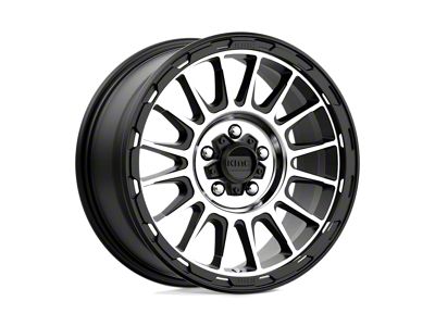 KMC Impact Satin Black Machined Wheel; 17x8; 35mm Offset (97-06 Jeep Wrangler TJ)