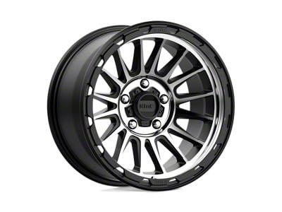 KMC Impact Satin Black Machined Wheel; 17x9 (18-24 Jeep Wrangler JL)