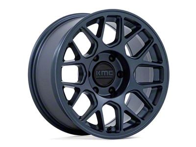 KMC Hatchet Metallic Blue Wheel; 17x8.5; 25mm Offset (07-18 Jeep Wrangler JK)