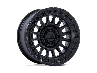 KMC IMS Matte Black with Gloss Black Lip Wheel; 17x8.5 (07-18 Jeep Wrangler JK)