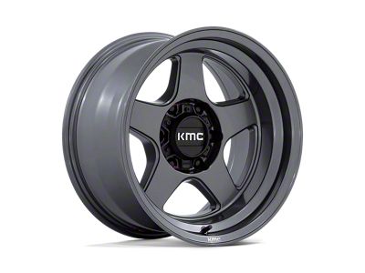 KMC Lobo Matte Anthracite Wheel; 17x8.5; 18mm Offset (07-18 Jeep Wrangler JK)