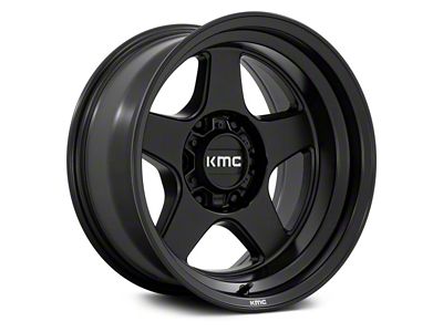 KMC Lobo Matte Black Wheel; 17x8.5 (07-18 Jeep Wrangler JK)