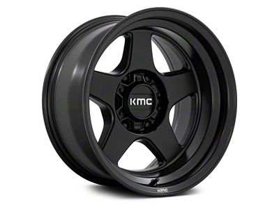 KMC Lobo Matte Black Wheel; 17x8.5; 18mm Offset (07-18 Jeep Wrangler JK)