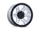 KMC Outrun Machined with Gloss Black Lip Wheel; 17x8.5 (07-18 Jeep Wrangler JK)