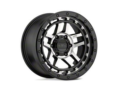 KMC Recon Satin Black Machined Wheel; 17x8.5 (07-18 Jeep Wrangler JK)