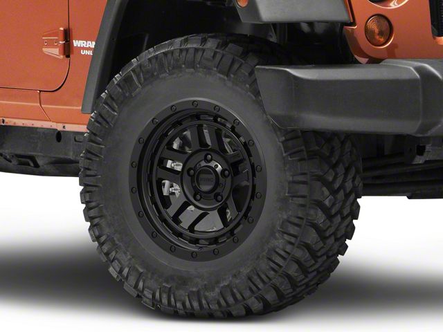 KMC Recon Satin Black Wheel; 17x8.5 (07-18 Jeep Wrangler JK)