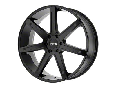 KMC Revert Satin Black Wheel; 24x9.5; 38mm Offset (07-18 Jeep Wrangler JK)