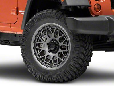 KMC Technic Anthracite Wheel; 20x9 (07-18 Jeep Wrangler JK)