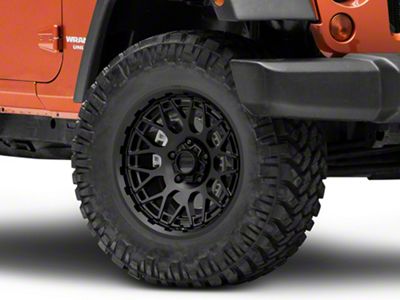 KMC Technic Satin Black Wheel; 18x9 (07-18 Jeep Wrangler JK)