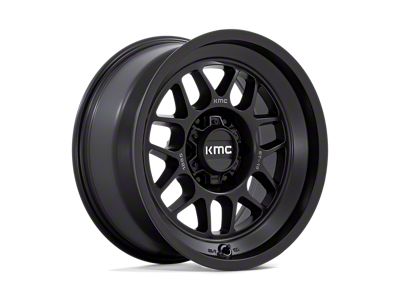 KMC Terra Satin Black Wheel; 18x8.5 (07-18 Jeep Wrangler JK)