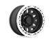 KMC Machete Crawl Beadlock Satin Black with Machined Bead Ring Wheel; 17x9 (18-24 Jeep Wrangler JL)